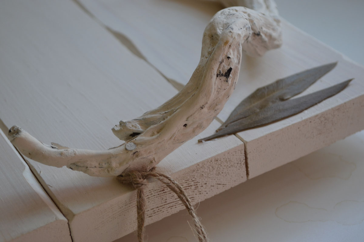 Wooden Handmade Tray Decorated with Driftwood Handles